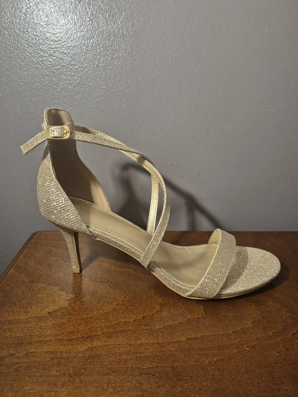 Strappy Metallic Gold Women's Dress Sandals
